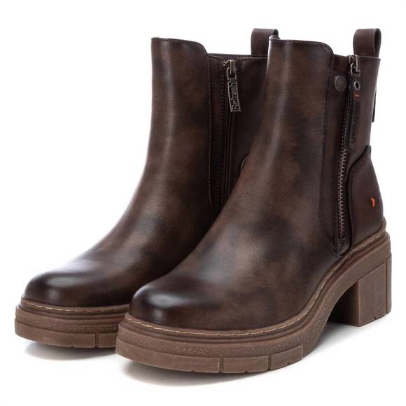 NEW XTI women's casual booties in brown - Picture 4 of 5